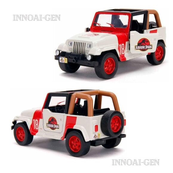 Jada Toys Jurassic World 1:32 Jeep Wrangler Die-cast Car Toys for Kids and Adult - Picture 5 of 11